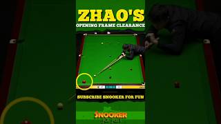 Zhao's insane frame clearance 🔥| #shorts #youtubeshorts  #trending #snooker #ding #juddtrump #ronnie