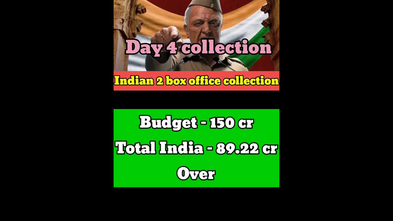 Indian 2 box office collection | Indian 2 Day 4 collection | Kamal haasan