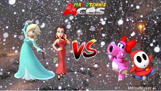 Mario Tennis Aces: Galactic Beauties vs, Bow N Red Pals