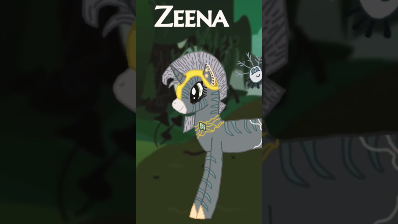 Mlp zebra x unicorn oc Named Zeena 