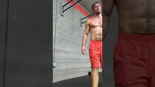 Wall walk up + wall facing handstand push ups