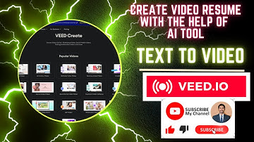Create Video Resume with the help of AI Tool | veed.io | Text to Video | My Video Resume Demo 🎬