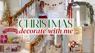 CHRISTMAS DECORATE WITH ME 🎄 Christmas decorating ideas & traditional Christmas decorations 2023!