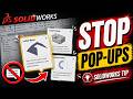 How to Turn Off Tool Tip Pop-Ups in SOLIDWORKS | Quick SOLIDWORKS Tip