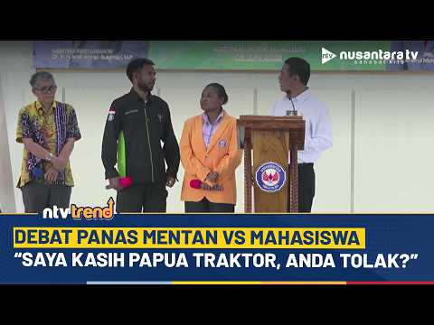 Debat Panas! Mentan Amran VS Mahasiswa soal Cetak Sawah: Saya Kasih Papua Traktor, Anda Tolak?