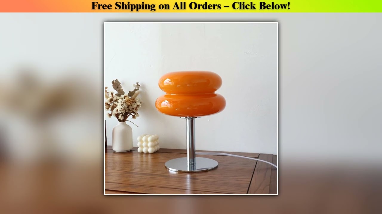 Macaron Glass Table Lamp Trichromatic Dimming Living Room Atmosphere Lamps Eye Protection Night