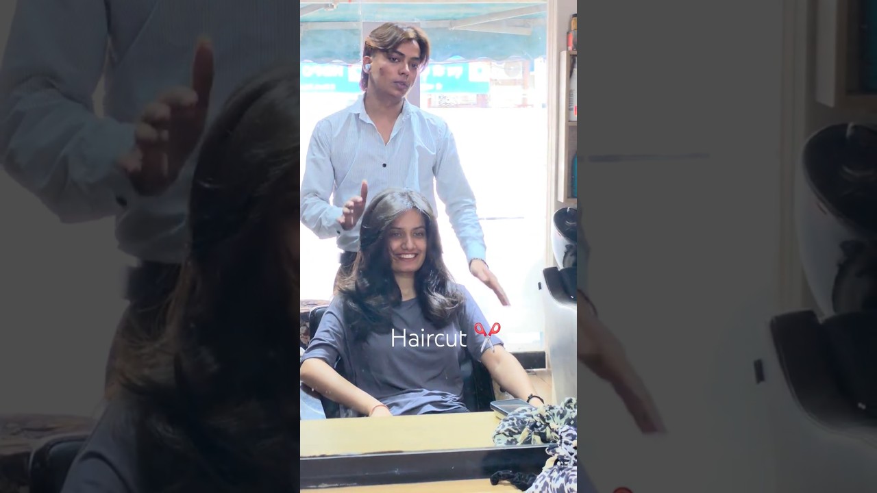 Best Haircut salon in Rajouri garden✨️🔥✂️🌸 #delhisalon ✂️✨️😍 #shorts