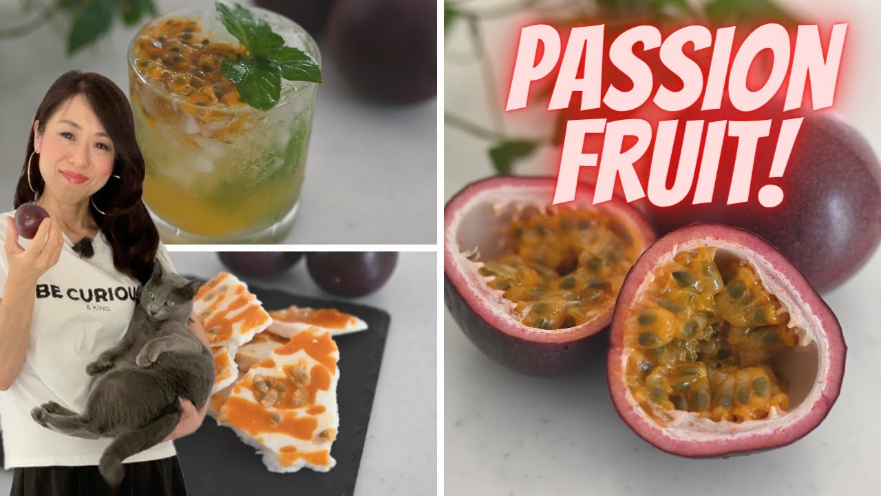 How to Eat Passion Fruits | Passion Fruit Taste Test/Passion fruit Yogurt Bark/Passion Fruit Mojito | Kitchen Princess Bamboo