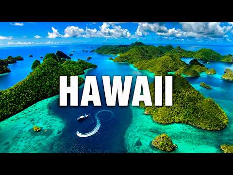 Hawaii 8K Drone Footage Arial Paradise  🌴 Deep House Mix | Crystal Blue Ocean & Tropical Drone Views