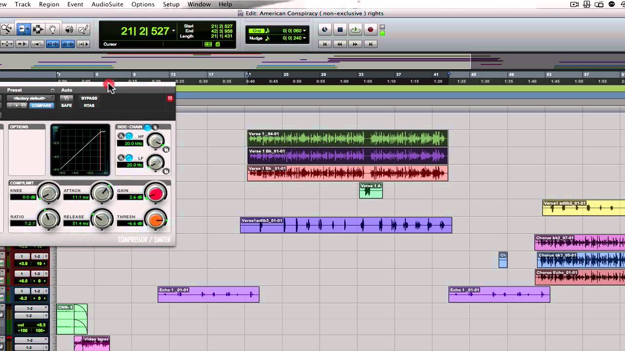 sidechain compression pro tools