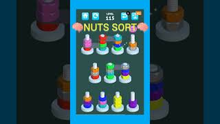 NUTS SORT 🧩 BRAIN GAME 🧠 LEVEL 115👌