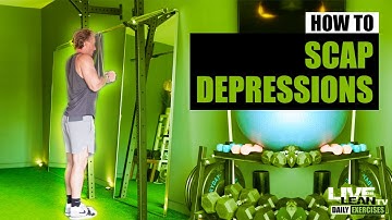 How To Do STANDING RESISTANCE BAND SCAPULA DEPRESSIONS | Exercise Demonstration Video and Guide