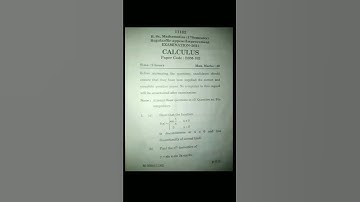B. Sc. (2021) Calculus question paper :-)
