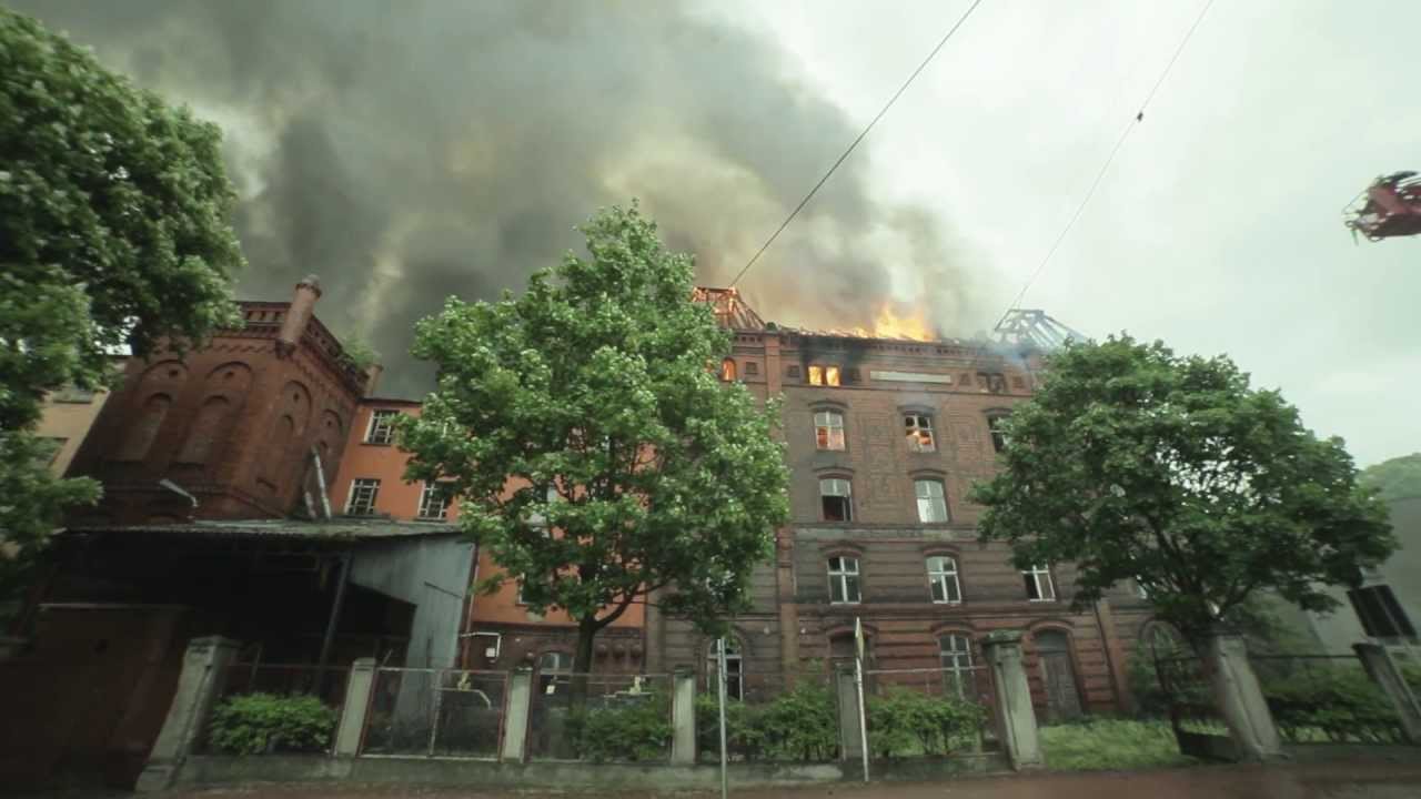 Pożar zabytkowego młynu w Starogardzie Gdańskim . 26.05.13