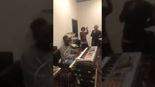 Tye Tribbett On keys killling with the band at rehearsal