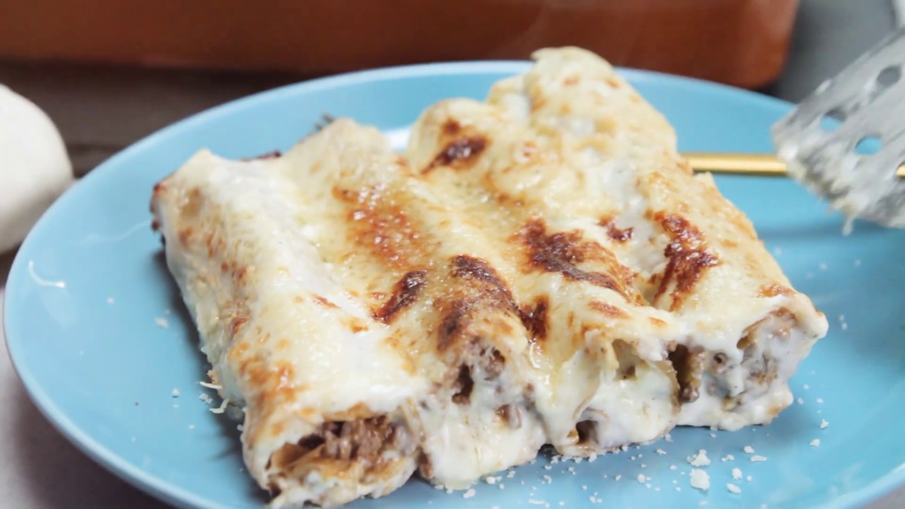 Cannelloni mit Hackfleisch für die ganze Familie - YouTube