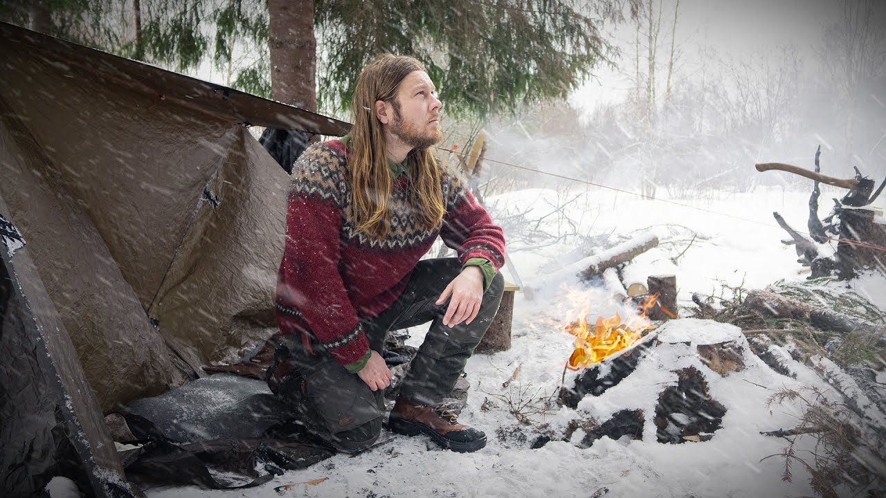 Winter Camping with No Sleeping Bag - YouTube