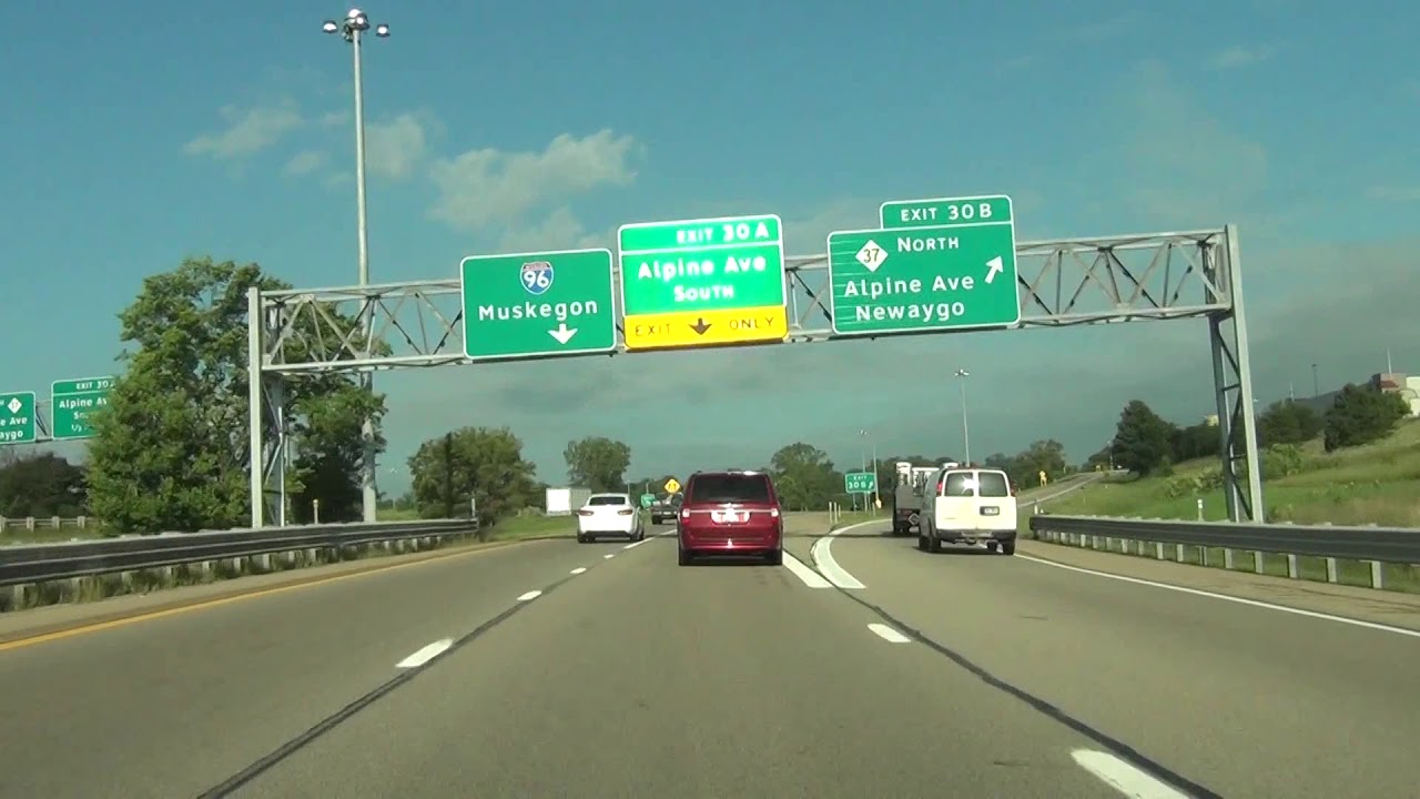 Michigan - Interstate 96 West - Mile Marker 40 to 20