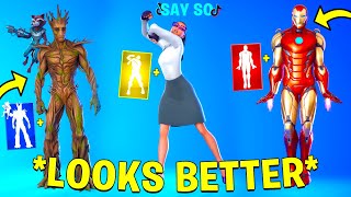 Legendary Dances &amp; Emotes Looks Better With These Skins (Iron Man, Groot, Thor, Say So Tik Tok)