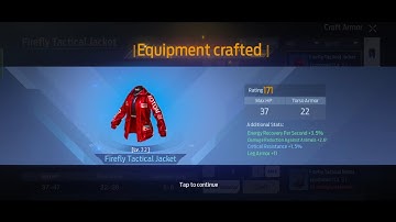 How To Craft A Firefly Tactical Jacket In Undawn