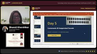 40 Hours 40 Sounds A Lifetime! | Bharati Kharshikar | Cambridge Veritas Voice & Accent Course
