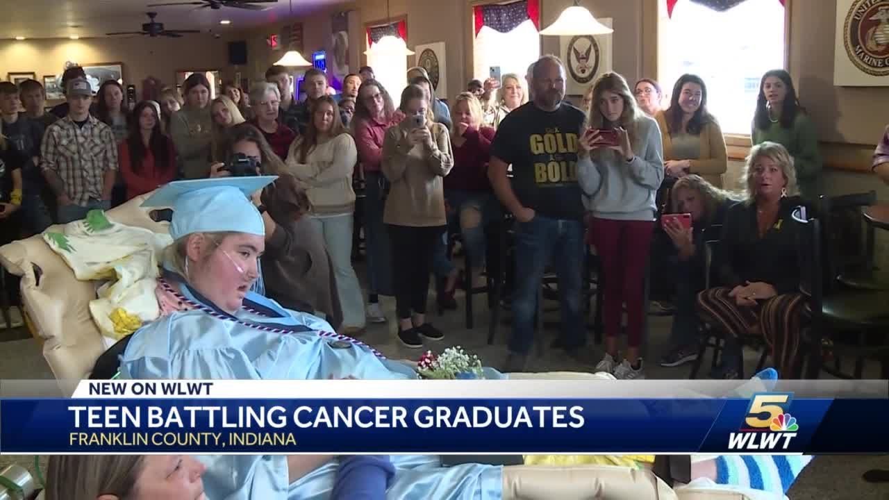 Local teen battling intense form of cancer thrown graduation - YouTube