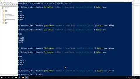 Using PowerShell - Count of users in a specific OU