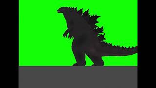 Godzilla Green Screen Animation No Sound Roar , Walk,Atomic Breath No Copyright