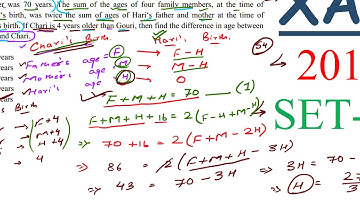 Xavier Aptitude Test ( XAT )  2017 SET A 5 SEC C DATA INTERPRETATION AND QUNATITATIVE ABILITY