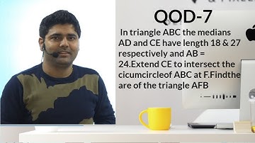 QOD-7 GEOMETRY- Circum-circle in a triangle- by Abhinay sharma