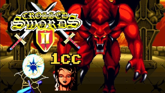 Crossed Swords 2 (II) Arcade Marquee - 4.44 x 5.44