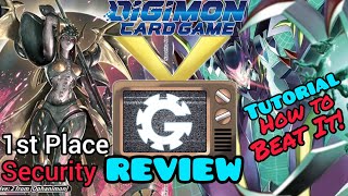Digimon TCG BT12 Meta 1st Place Y & P Security Control Deck Profile Review + Tutorial How to Beat it