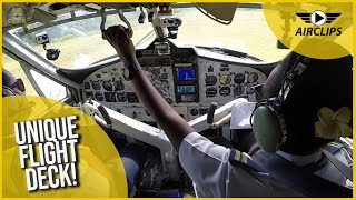 Unique Flight Deck! Solomon Airlines Dash 6 Cockpit Takeoff from Ramata! [AirClips]