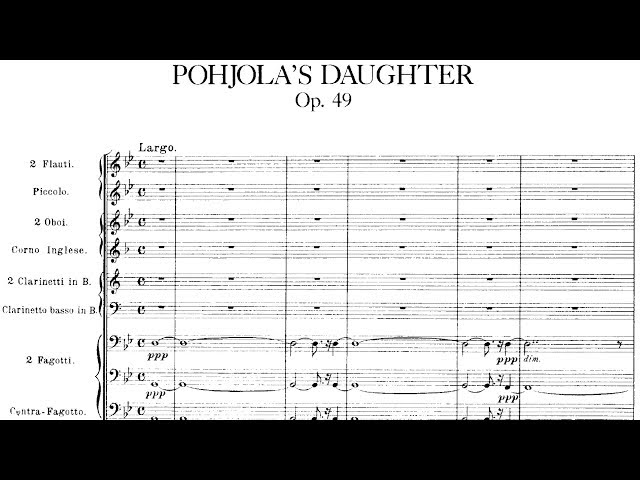 Jean Sibelius - Pohjola's Daughter (Score) - YouTube