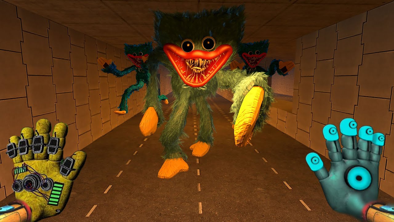 SCARY HUGGY WUGGY FROM POPPY PLAYTIME TRACKS ME DOWN IN THE HAUNTED CITY OF IN GARRY'S MOD