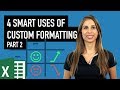 Unusual use of Excel's Custom Number Formatting with Conditions & Symbols (Part 2)