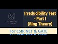 Irreducibility Test (Ring Theory Lec 15) For CSIR NET & GATE