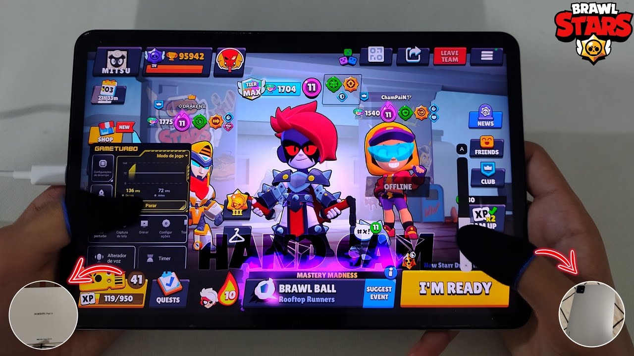 XIAOMI PAD 6 👑 LUMI 1700 🏆 144 FPS 🔥 | Ручная камера | Brawl Stars