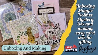 Unboxing Maggie Holmes mystery box and fast card making
Thank you for watching my channel. I hope it brings you joy and inspiration. I also hope it gives you a sense of belonging within the paper crafting community. You can support my channel through a memembership if you like. It is $2.99 a month and is used as a tip jar.
https://www.youtube.com/channel/UCXrk0dTpgETigshDhcx02bw/join Unboxing Maggie Holmes mystery box and fast card making