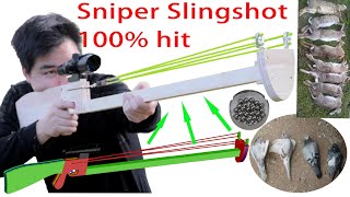 How to make a sniper rifle, wood rubber band steel ball gun ---- (free template tutorial)