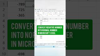 ➖➡️➕ Convert negative numbers into positive values instantly using the ABS Formula in Excel!