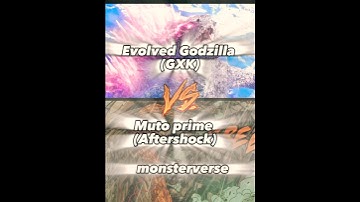 Evolved Godzilla GXK VS Muto prime Aftershock #edit #monsterverse #godzillaxkong #mutoprime