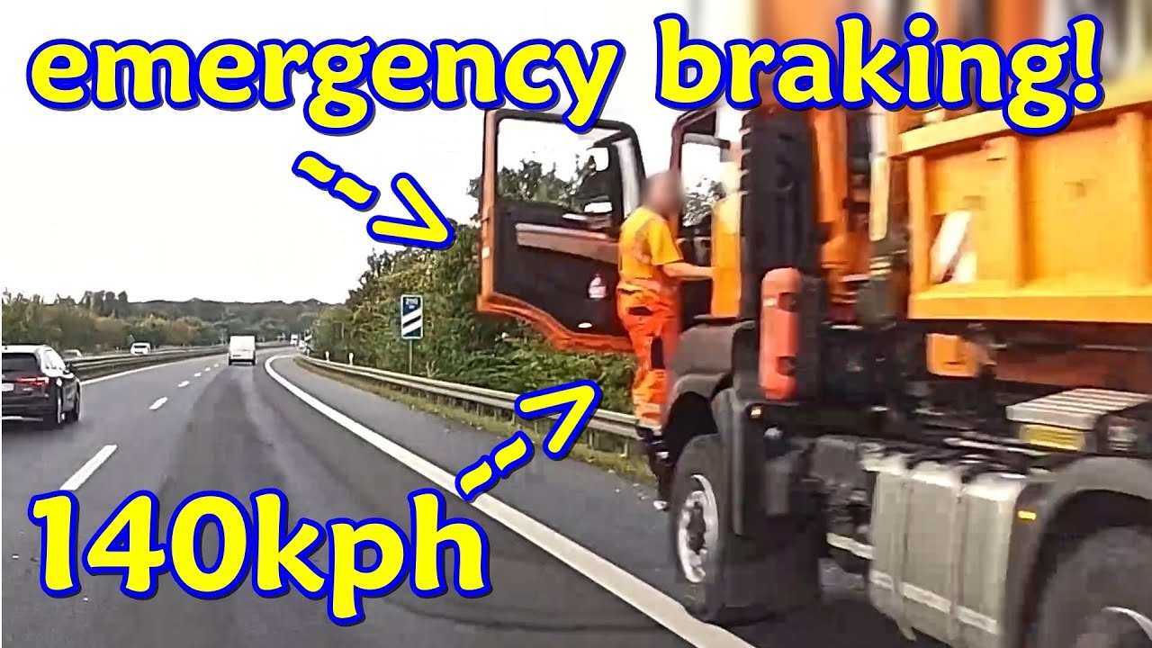 near misses, hard braking and strange pedestrian| German Dashcam | #7