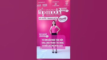 Thí sinh Bảo Ngọc thực hiện challenge posing theo nhạc tại buổi casting VNTM 2025