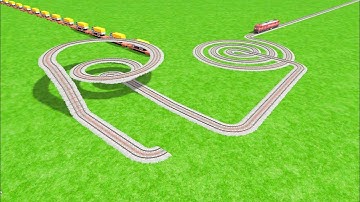 ALL REALISTIC EXPRESS TRAINS PASSING FOR BUMPY RAILROAD TRACKS ZIG ZAG LOOP TRACK 😱 RAILROAD