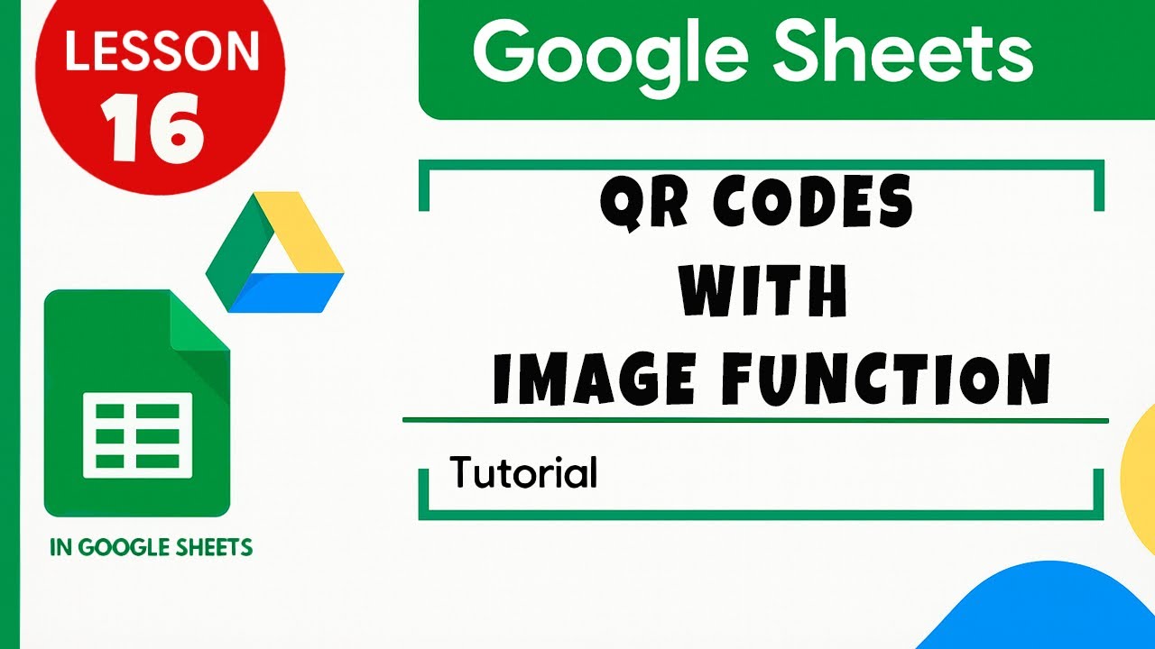 Google sheets. How to Generate QR Codes. IMAGE Function. Tutorial for ...