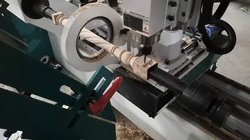 WS-L1530A Auto feeding CNC wood lathe with spindle engraving