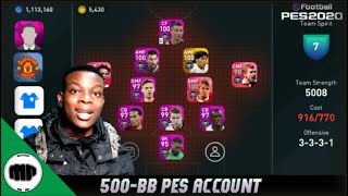 500 BLACKBALL IS THIS THE BEST PES MOBILE ACCOUNT?