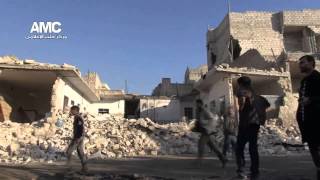 حلب | المرجة • الدمار جراء القصف الهمجي 15-12-2013