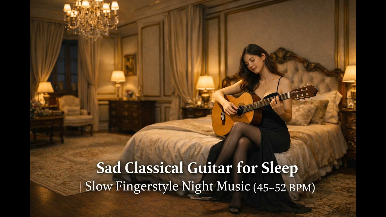 Sad Classical Guitar for Night | Slow Fingerstyle Night Music (45–52 BPM)